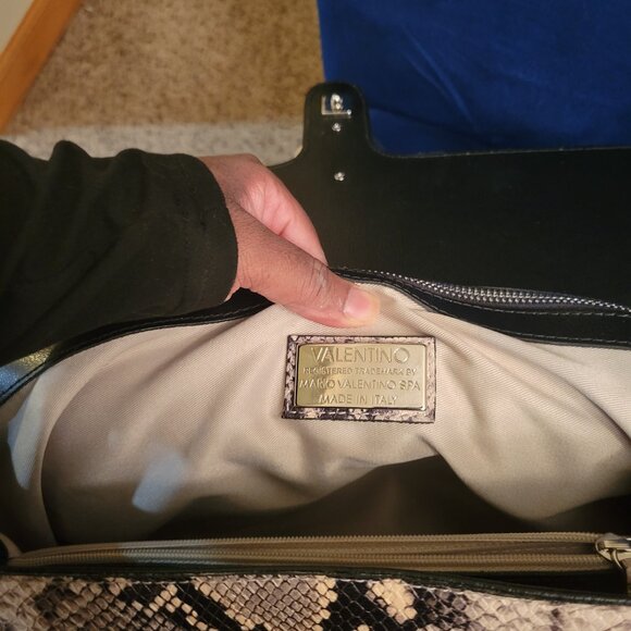 SALE: MARIO VALENTINO - Olimpia Snakeskin-Embossed New FREE SHIPPING - Picture 9 of 14